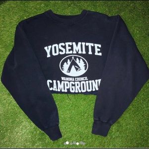 Brandy Melville Black Cropped Sweatshirt